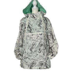 COLD CULTURE Women Removeable Front Hoodie Jacket Sz L White Streetwear c-16